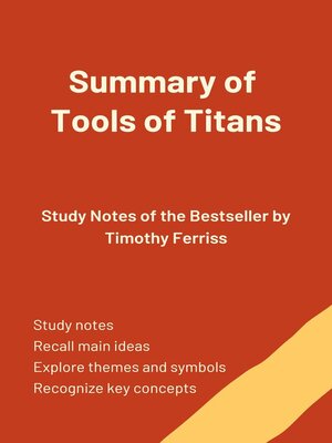 cover image of Summary of Tools of Titans. Study Notes of the Bestseller by Timothy Ferriss